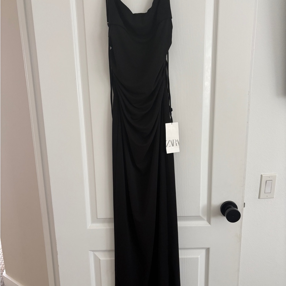 Zara Elegant Black Maxi Dress